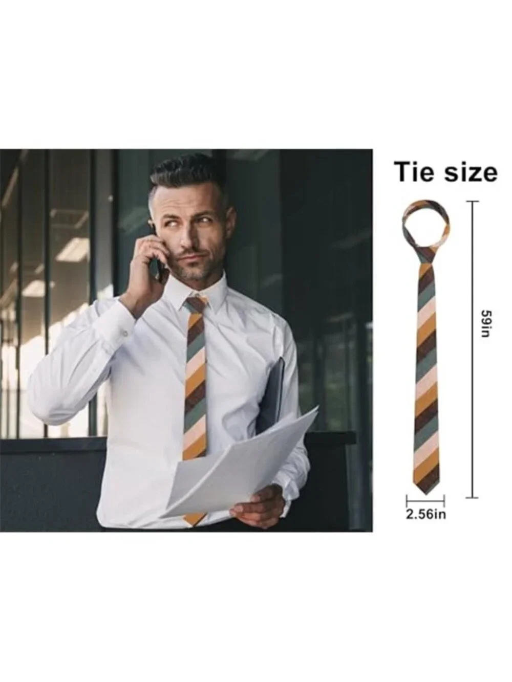 Men's Tie Cotton Skinny Tie Formal Necktie